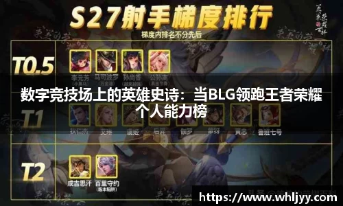 数字竞技场上的英雄史诗：当BLG领跑王者荣耀个人能力榜